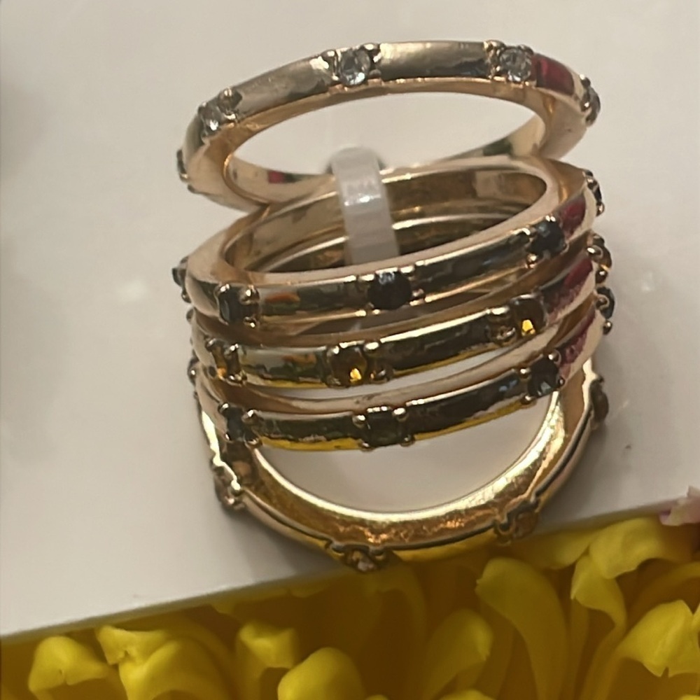 A New Day Gold Tone Stackable Rings New - Picture 6 of 6